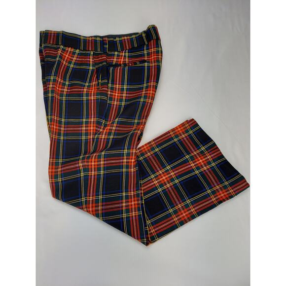 Vintage The Scotch House Tartan Plaid Wool Straight Leg Pants Mens 32x30 - Picture 1 of 12